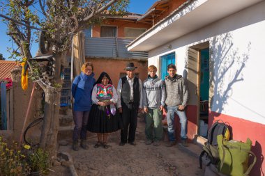 Amantani üzerinde misafirperverliği ' ada, Titicaca gölü, Peru