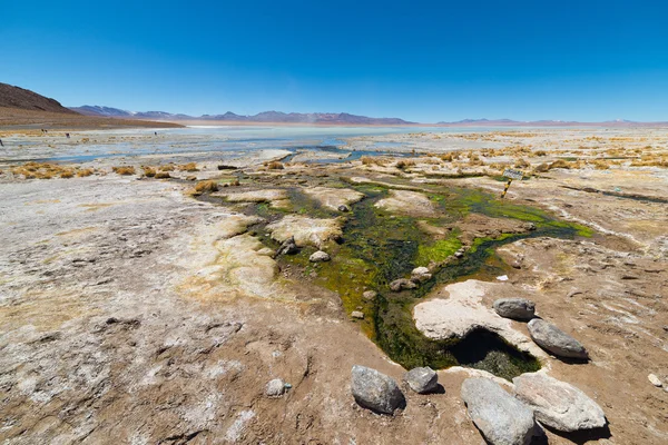 ボリビアのアンデス山脈にカラフルな温泉 — ストック写真