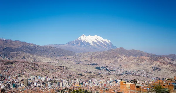 Paisaje urbano de La Paz desde El Alto, Bolivia —  Fotos de Stock