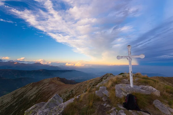 Pôr do sol nos Alpes — Fotografia de Stock