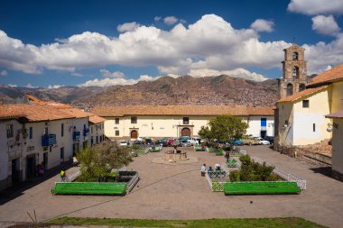 Cusco, Peru, Cityscape gökyüzü ile