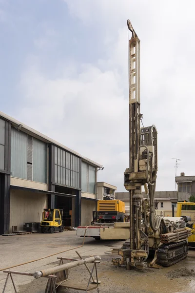 Borehole for soil testing or environmental survey — Stock Photo, Image