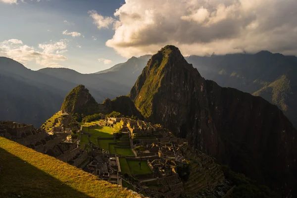 Ultima luce solare a Machu Picchu, Perù — Foto Stock