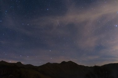 Starry sky with Ursa Major and Capella from the Alps