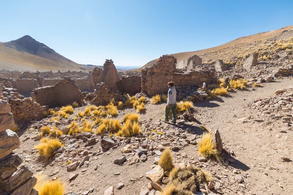 Ghost cidade colonial no planalto andino, sul da Bolívia — Fotografia de Stock