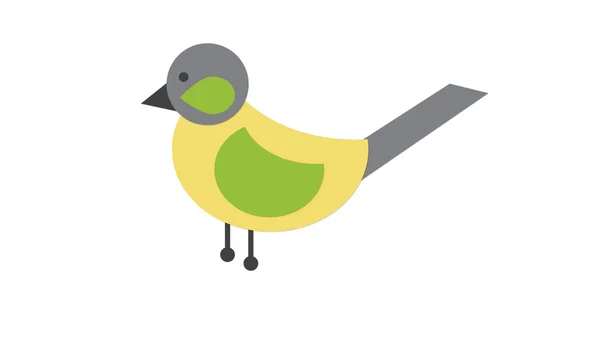 Malý pták titmouse — Stockový vektor
