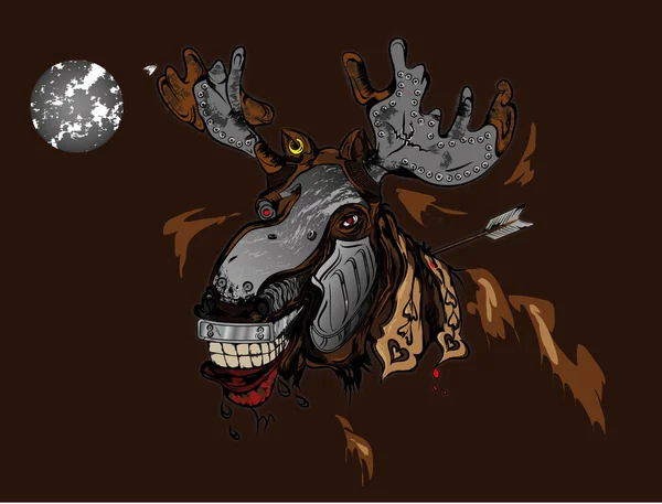 Moose, Viking, rusa - Stok Vektor