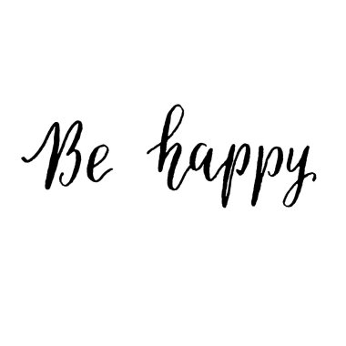 Mutlu el yazı vektör olmak. Modern hat kalem ve mürekkep.