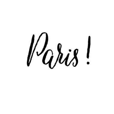 Paris, el yazı vektör. Modern hat kalem ve mürekkep.