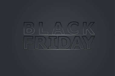 Kara Cuma satış minimalizm vektör şablonu.