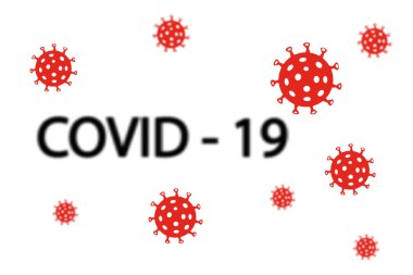 Corona virüsü sembolü. Covid - Virüs salgını, logo tasarım vektörü için 19 kavram