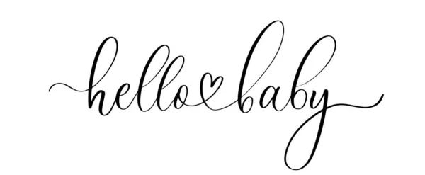 Ciao Baby Iscrizione Calligrafia Disegnata Mano — Vettoriale Stock