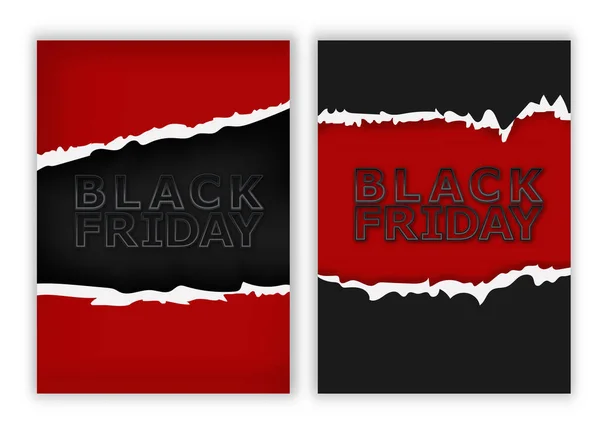 Black Friday Sale Vektor Illustration Banner Vorlage Mit Schwarzen Objekten — Stockvektor