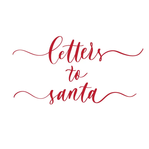 Cartas Santa Claus Letras Mano Inscripción Vacaciones — Archivo Imágenes Vectoriales