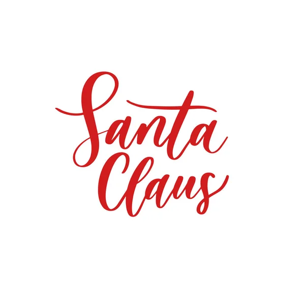 Santa Claus Inscripción Letterng Mano — Archivo Imágenes Vectoriales