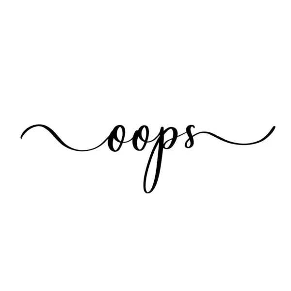 Slogan Oops Com Linhas Suaves Citações Sucesso Vetorial Para Banner — Vetor de Stock