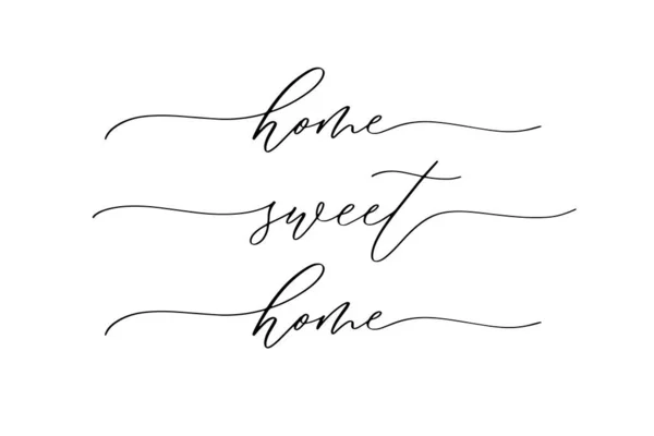 Home Sweet Home Handgezeichnete Kalligraphie Inschrift — Stockvektor