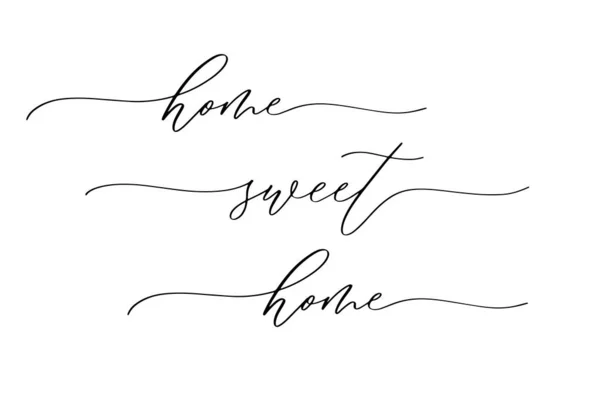 Home Sweet Home Inscription Calligraphie Dessinée Main — Image vectorielle