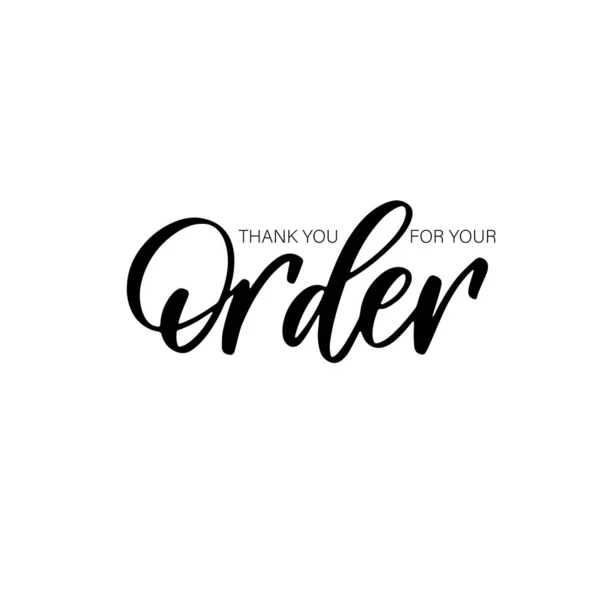 Siparişiniz için teşekkür ederim. El yazısı ve yazı..