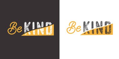 Nazik ol. Fırça tipografisi ile olumlu el yazısı. Tasarımlarınız için ilham verici bir alıntı ve motivasyon cümlesi: tişört, poster, kart vs..