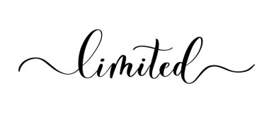 Sınırlı - düz çizgileri olan vektör kaligrafik yazım