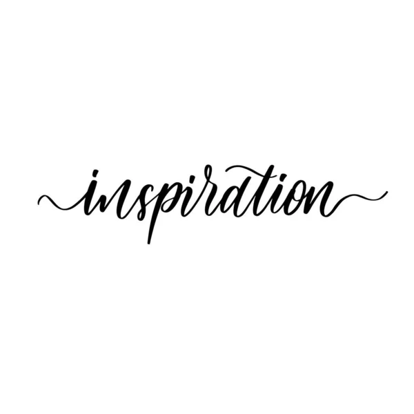 Inspiracja - czarny tusz napis ręczna napis tekst, motywacja i inspiracja pozytywny cytat, kaligrafia wektor ilustracja. — Wektor stockowy