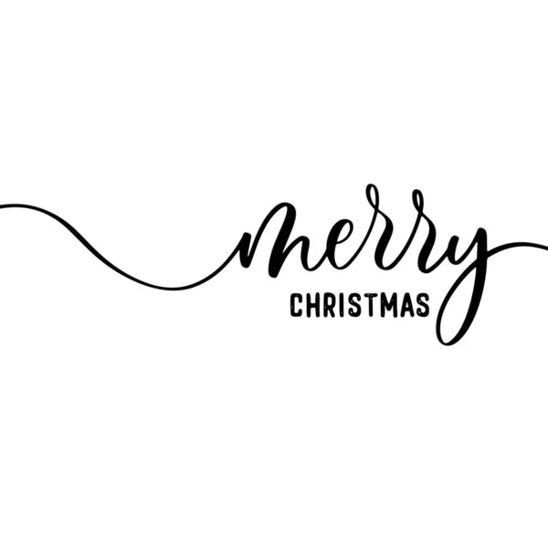 Vrolijk Kerstfeest Calligraphic Lettering Ontwerp Kaart Sjabloon Creatieve Typografie Voor — Stockvector
