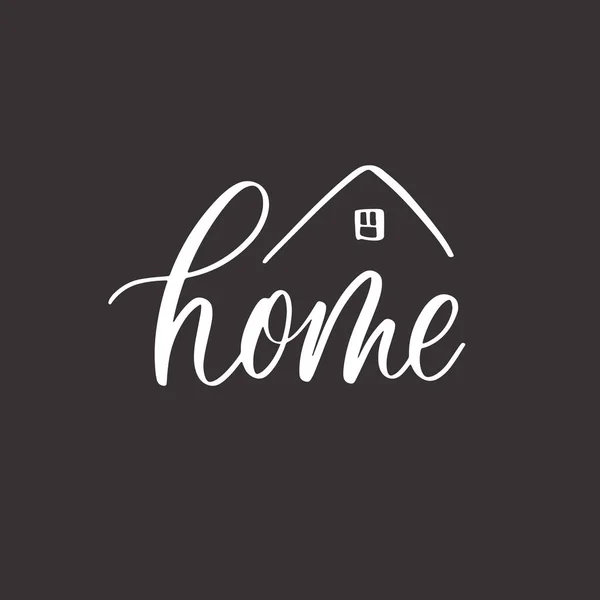 Casa dolce casa - iscrizione lettering mano. — Vettoriale Stock