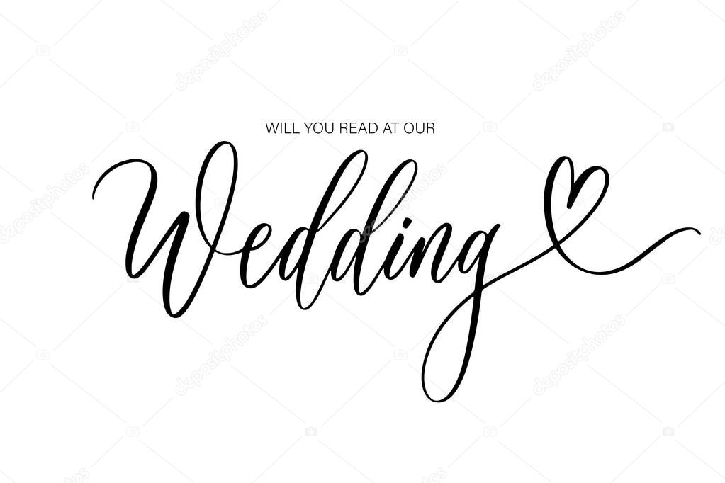 Will you read at our Wedding. Bridesmaid Ask Card, wedding invitation, Bridesmaid party Gift Ideas, Wedding Card