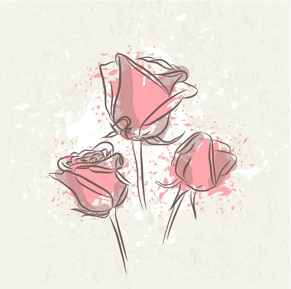 玫瑰抽象矢量的花束 — 图库矢量图片