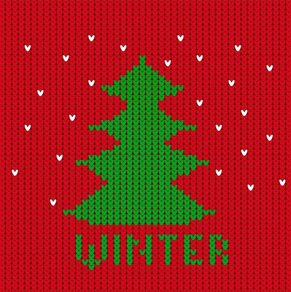 Tarjeta de punto con vector de árbol de Navidad . — Archivo Imágenes Vectoriales