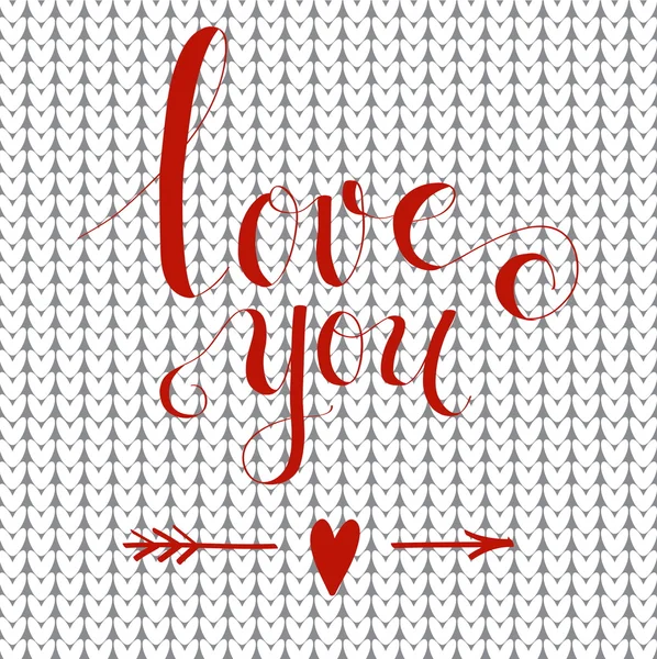 Love you hand-lettering vector. — Stock Vector