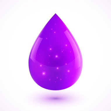 Menekşe sıvı izole vektör damla