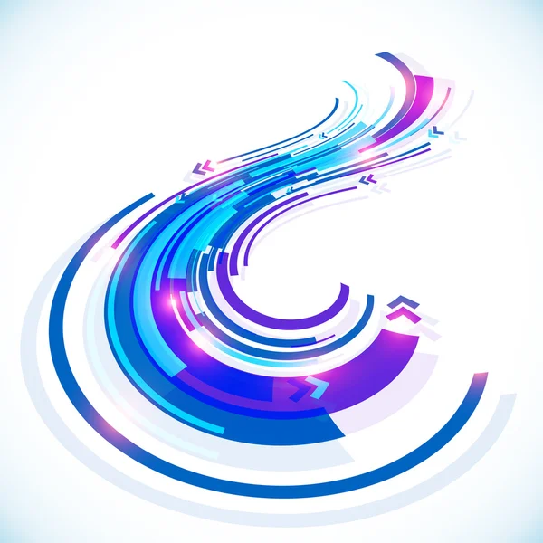 Blue abstract futuristische kromme vector achtergrond — Stockfoto