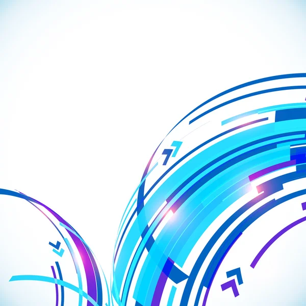 Blue abstract futuristische kromme vector achtergrond — Stockfoto
