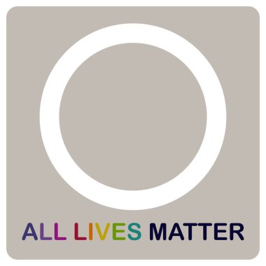 Çemberli, vektör illüstrasyonlu Tüm Yaşamlar Madde kartı şablonu 