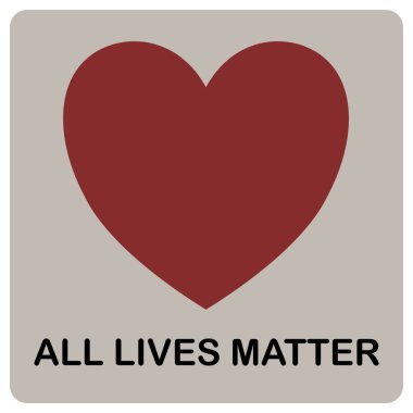 Tüm Yaşamlar Madde Kart şablonu kalp, vektör illüstrasyonu 