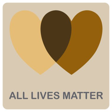 Tüm Yaşamlar Madde Kart şablonu Kalpli, vektör illüstrasyonlu 