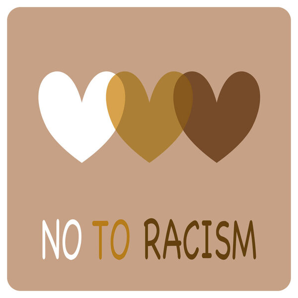 All Lives Matter card template with hearts, vector illustration 