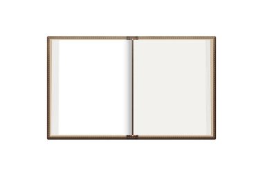 Beyaz arkaplanda izole edilmiş eski ahşap çerçeve