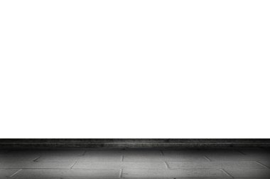 empty room with white wall background