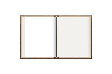 beyaz arkaplanda izole edilmiş ahşap çerçeve