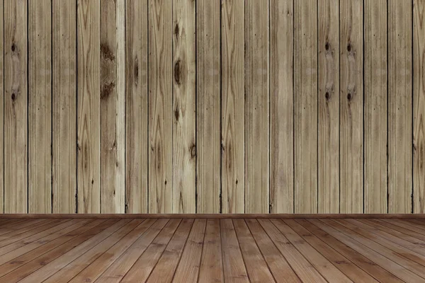 木製の床と空の部屋のインテリア — ストック写真