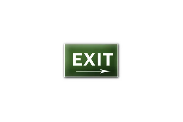 exit sign icon illustration