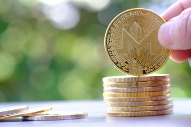 Kripto para ve dijital para birimi para konsepti, kripto piyasa, kripto para birimi finans sistemleri konsepti