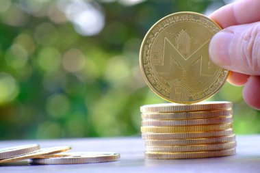 Kripto para ve dijital para birimi para konsepti, kripto piyasa, kripto para birimi finans sistemleri konsepti