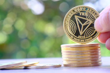 Kripto para ve dijital para birimi para konsepti, kripto piyasa, kripto para birimi finans sistemleri konsepti