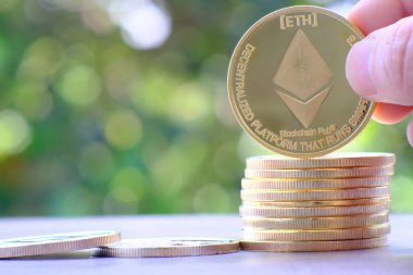 Kripto para ve dijital para birimi para konsepti, kripto piyasa, kripto para birimi finans sistemleri konsepti