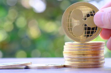 Kripto para ve dijital para birimi para konsepti, kripto piyasa, kripto para birimi finans sistemleri konsepti