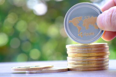 Kripto para ve dijital para birimi para konsepti, kripto piyasa, kripto para birimi finans sistemleri konsepti